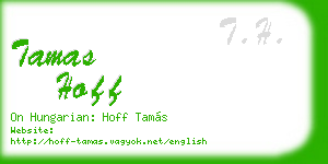 tamas hoff business card